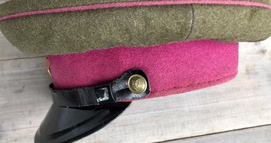 Soviet Russian Infantry visor cap 1947, Made by GERMAN MAKER "EREL", BERLIN