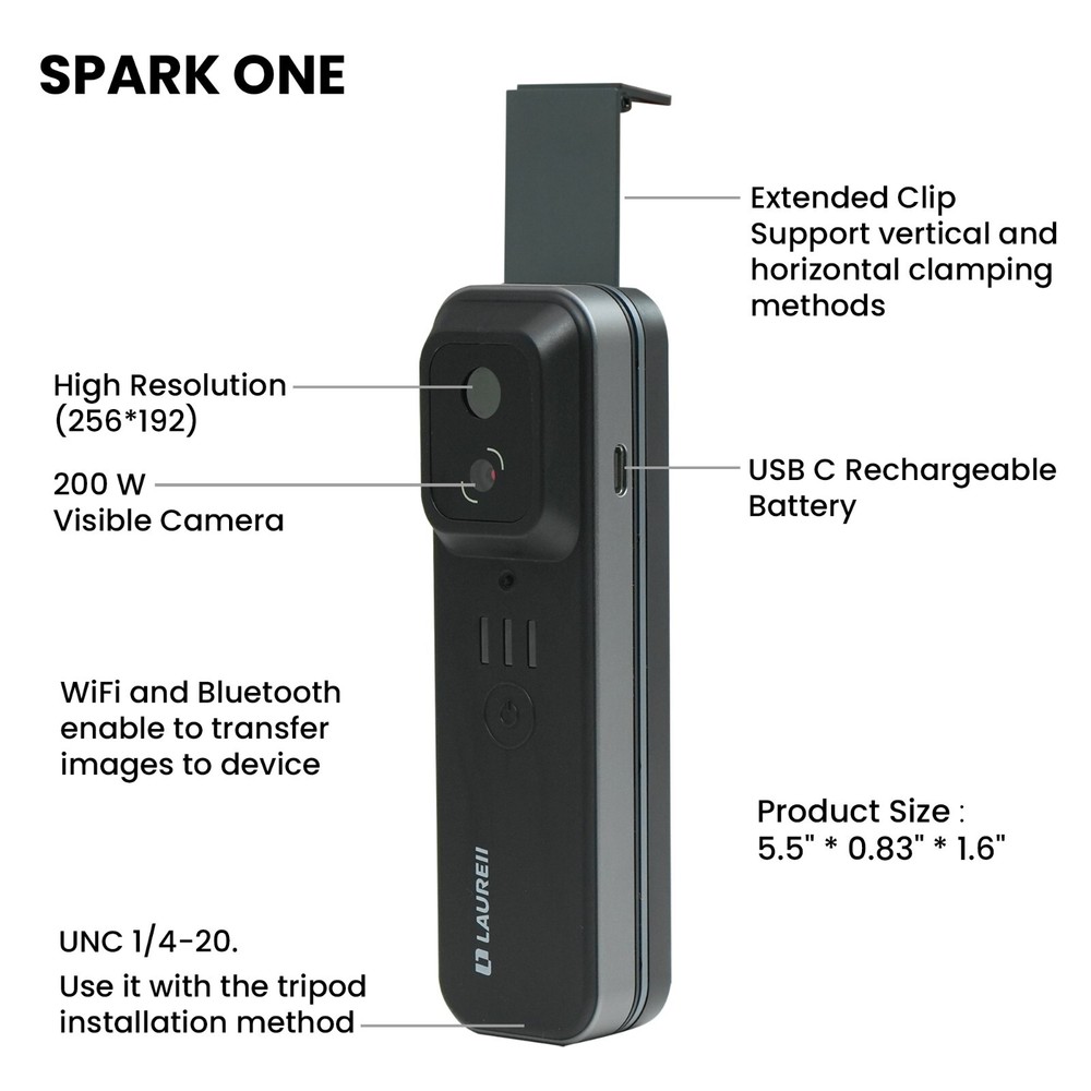 256x192 IR Resolution Thermal Camera Wireless Temperature Imager Camera for iOS