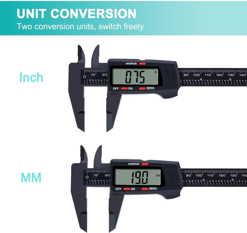 Ynup Digital Caliper, Caliper Measuring Tool with LCD Screen,