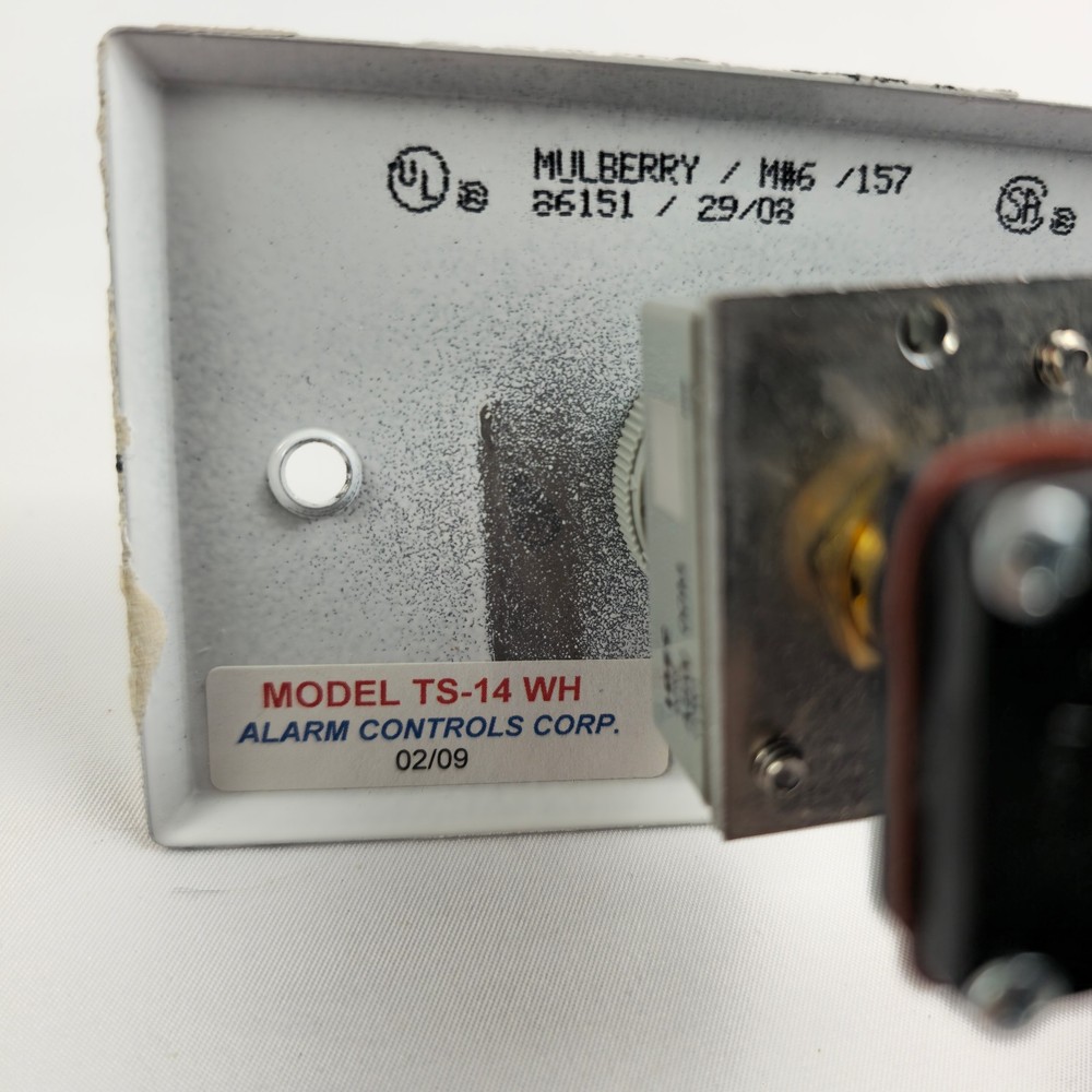 Alarm Controls TS-14 WH Push to Exit Button with Pneumatic Time Delay