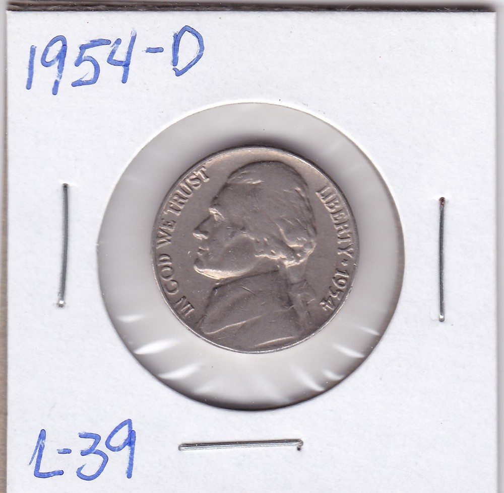 1954-D Jefferson Nickel L39