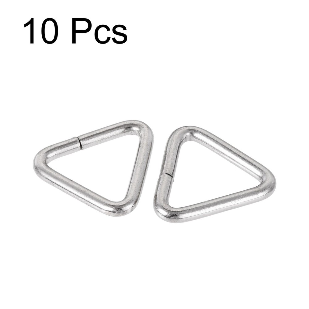 Metal Triangle Ring Buckle 0.63" (16mm) Inner Width 10pcs