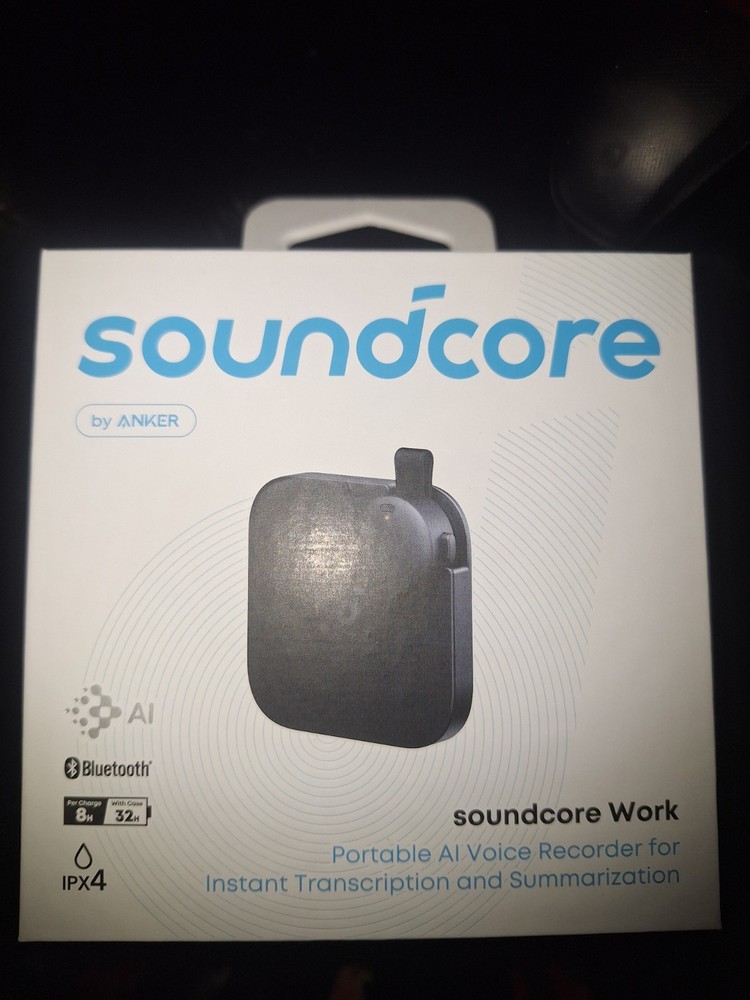 Soundcore By Anker Soundcore Work Portable AI Voice Recorder Instant Transcript