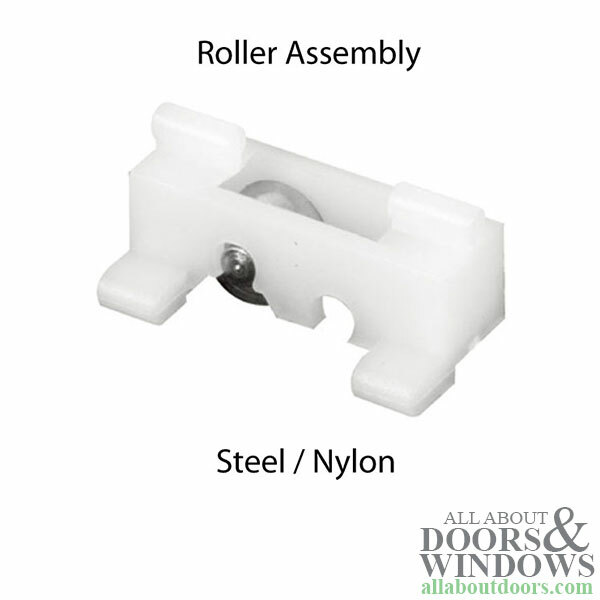 Roller Assembly (Flat) - Sliding Windows, Nylon / Steel