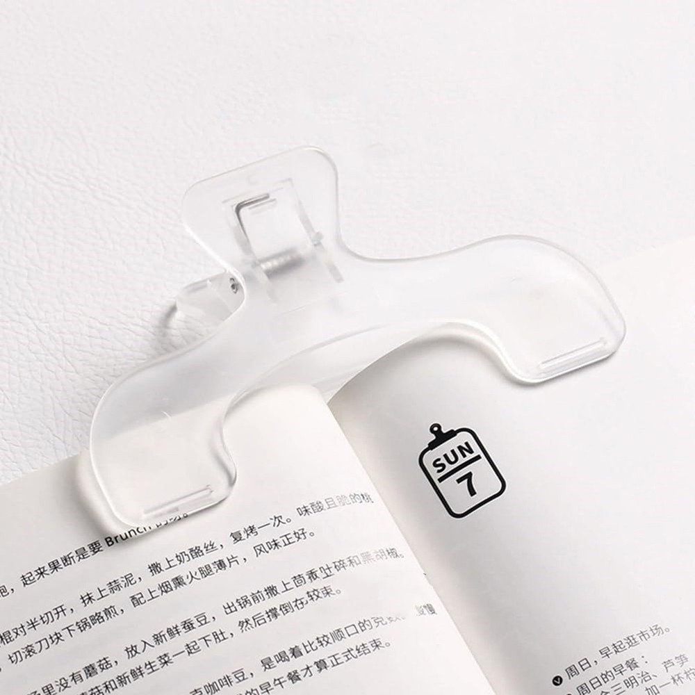 2pcs Transparent Book Clip Practical Note Clip Reading Book Marker Clip for Book