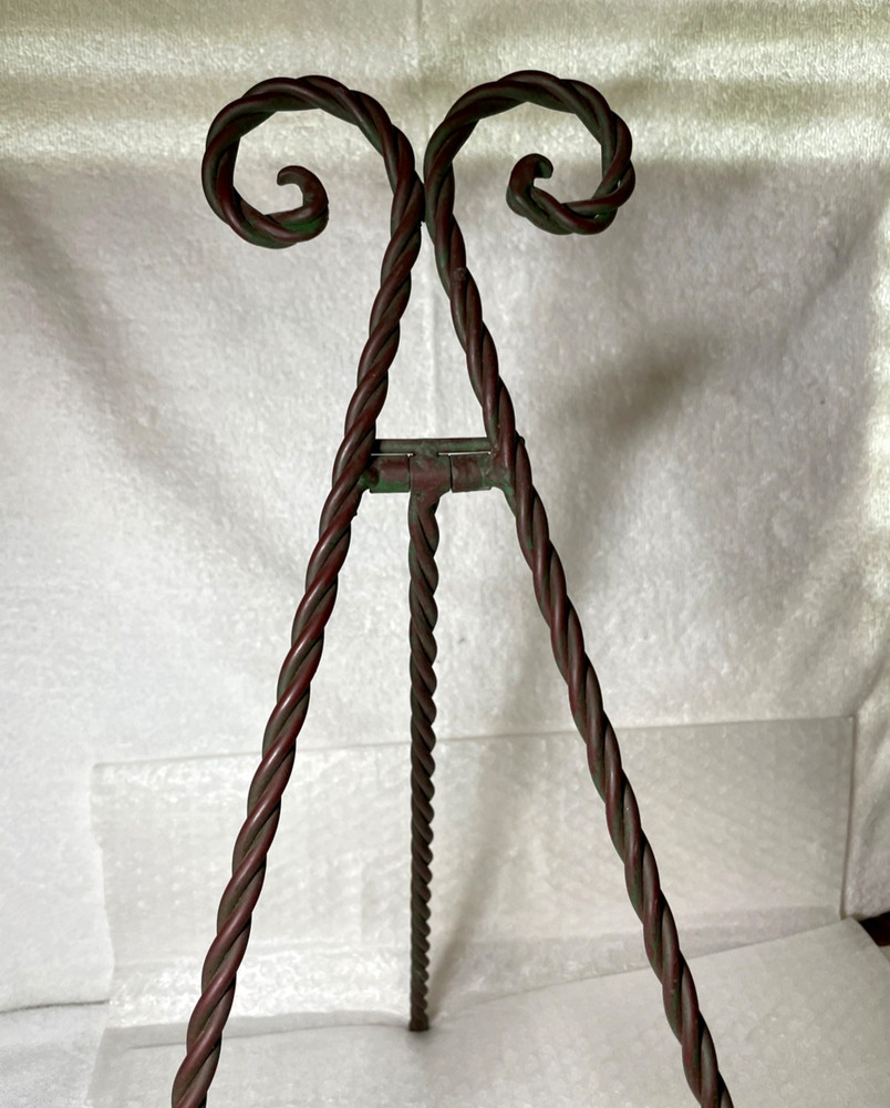 EXTRA LARGE 24" Wrought Iron Easel for Display ORNATE Leaves