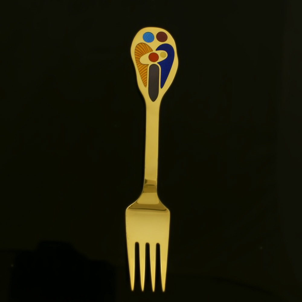 Danish Gilded Christmas Fork, 2000 - A. Michelsen