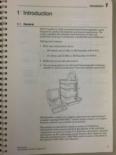 System Manual for Akta Liquid Chromatography System / Amersham Pharmacia