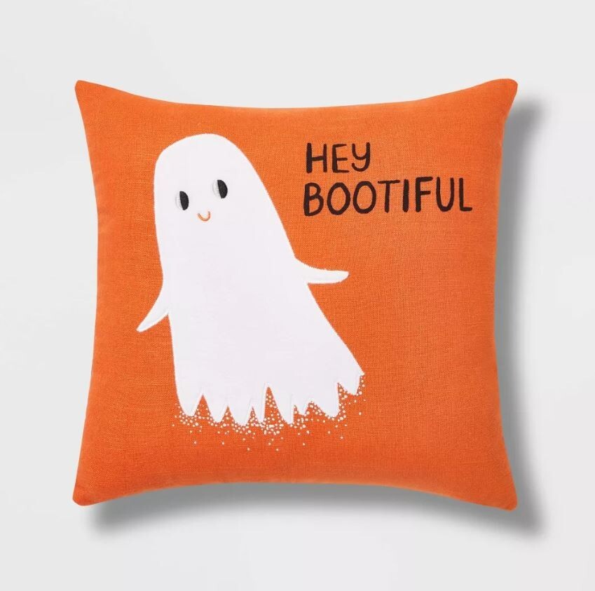 Target Hey Beautiful Ghost Square Halloween Throw Pillow - Hyde & EEK! Boutique™