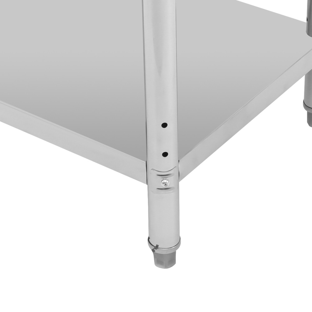 Commercial Work Table with Backsplash Sidesplash Prep Table for Kitchen Storage