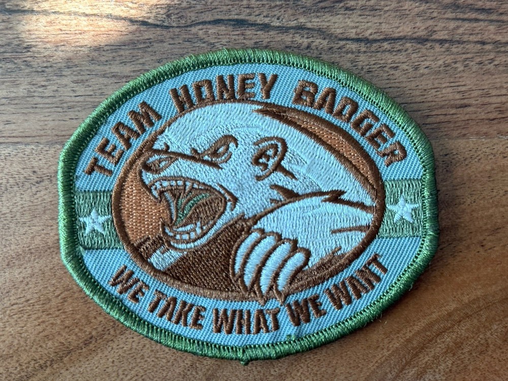 Team Honey Badger - Tactical Moral Patch - Hook & Loop - Multicamo