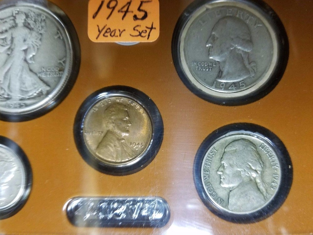 1945 Silver Birth Year Set-90% Silver; Half ,Qtr.and Dime.