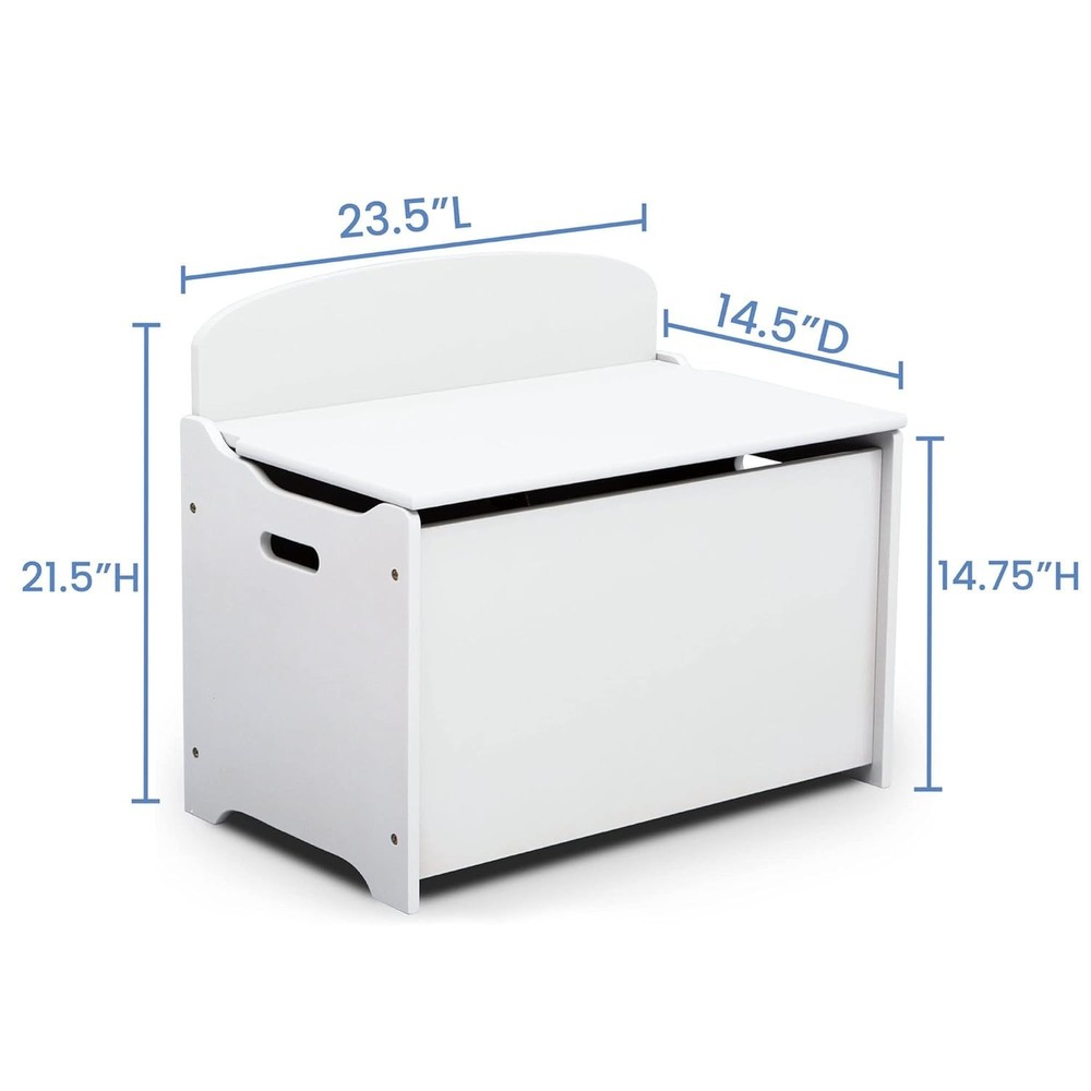 MySize Deluxe Toy Box Bianca White