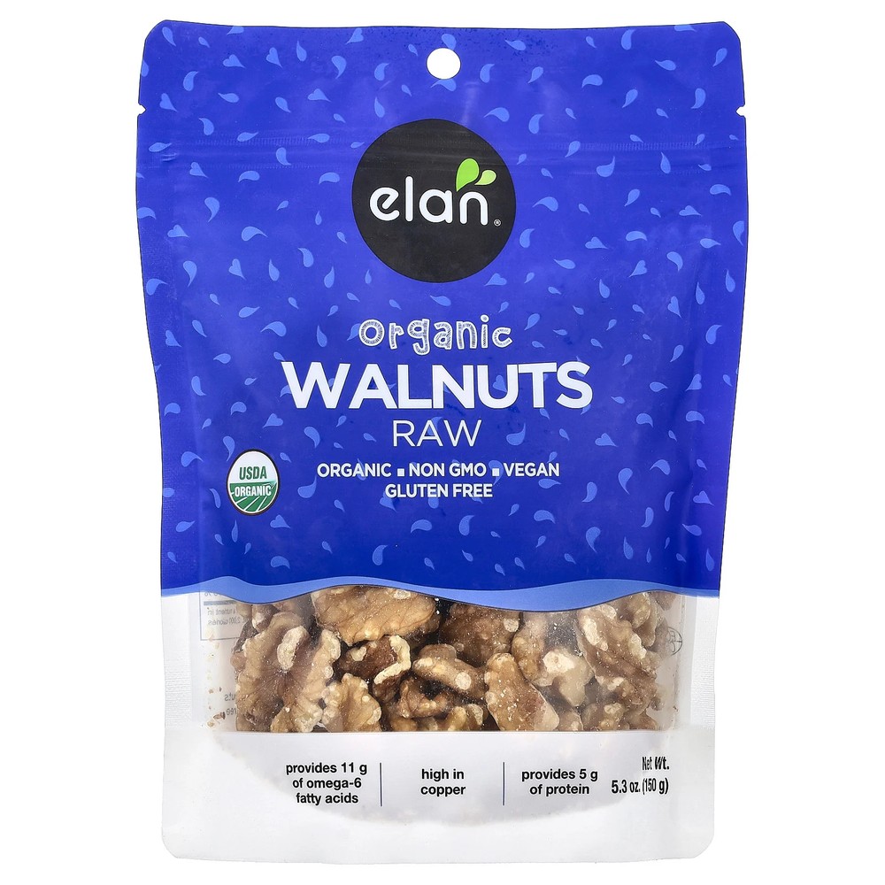 Organic Walnuts, Raw, 5.3 oz (150 g)