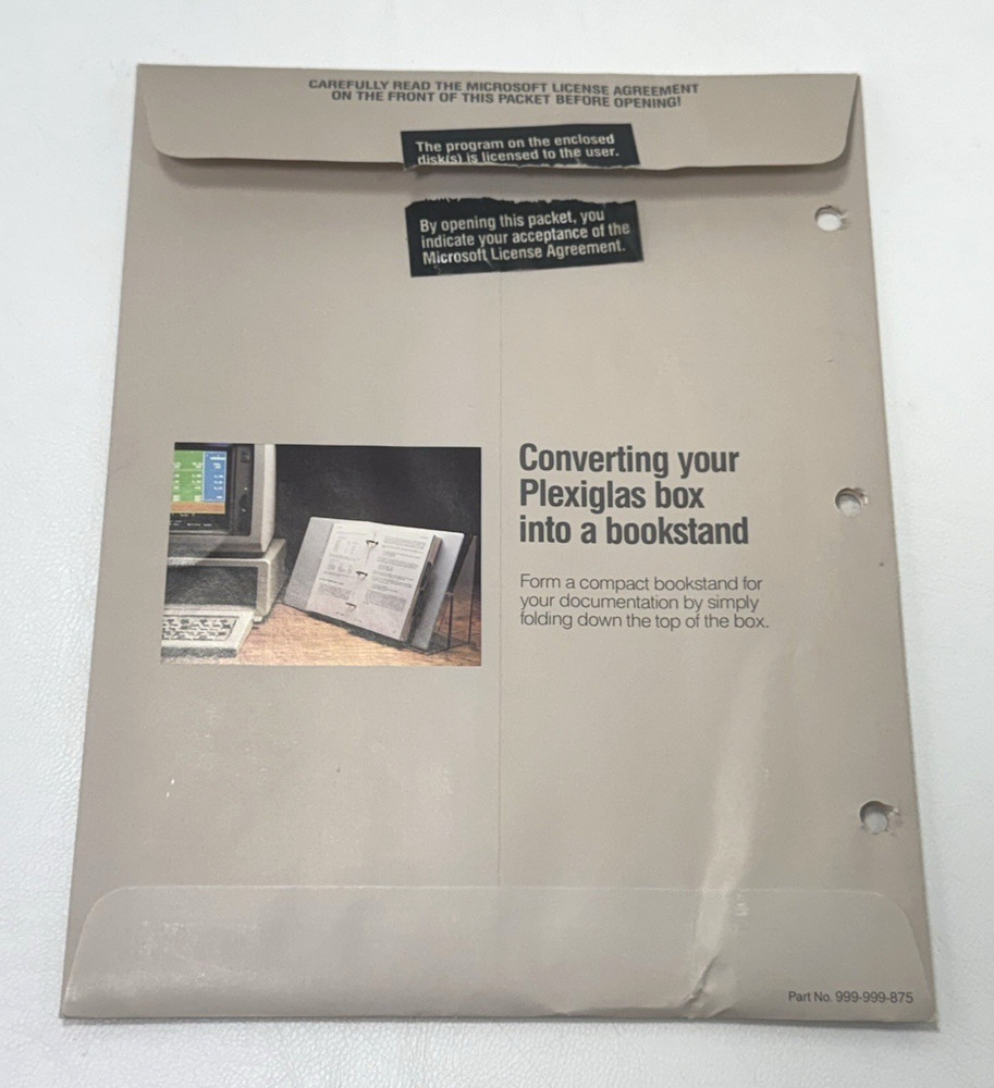 Microsoft Macro Assembler MS-DOS Version 4 Manual, Software, Acrylic Case 1984