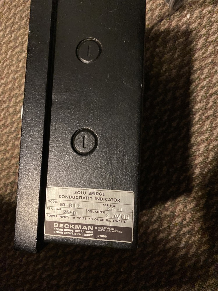 Beckman Solu-Bridge SD-B15 Conductivity Controller Science Electronics Box