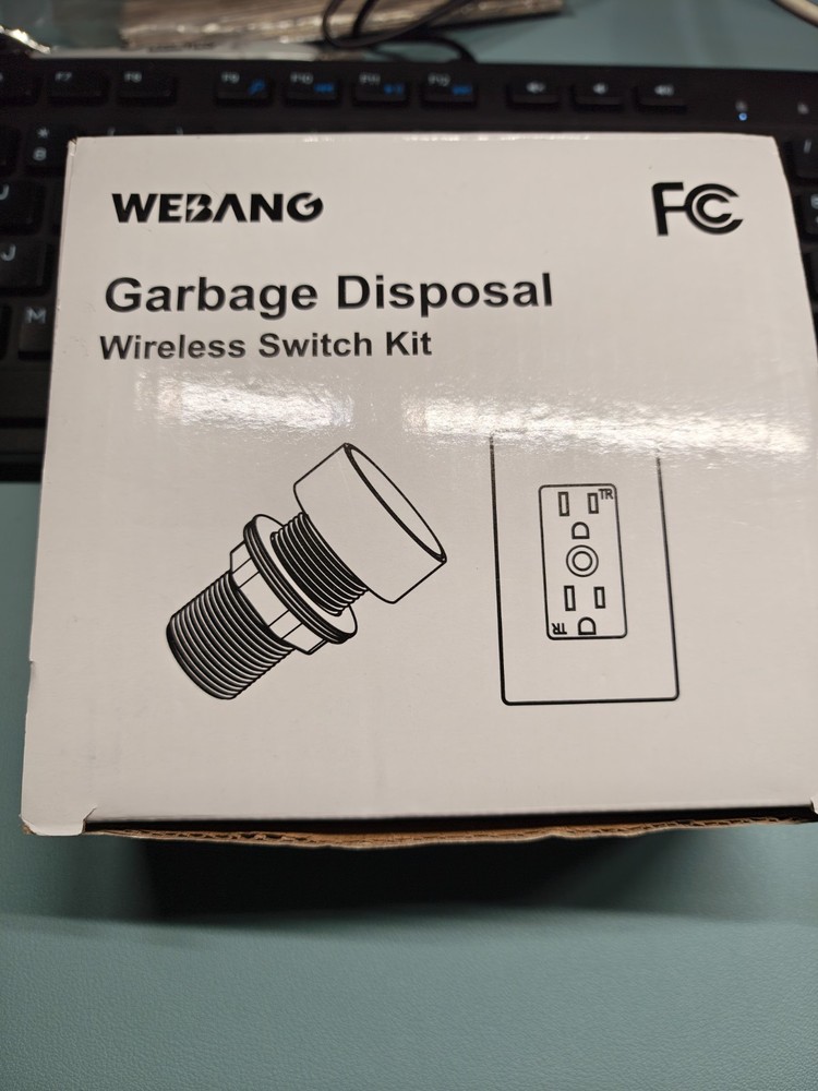 WEBANG 2 HP Wireless Switch Kit Black for Garbage Disposal Model WWS1S