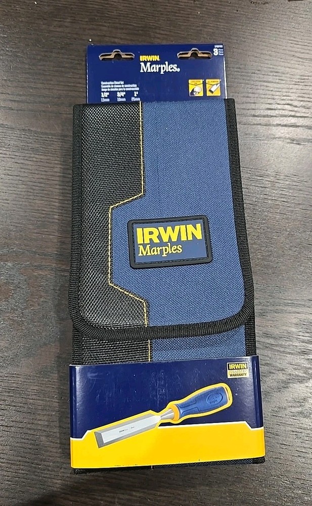 Irwin Marples Woodworking Chisel Set 3 Pieces Sharpness Retention Edge In Case .