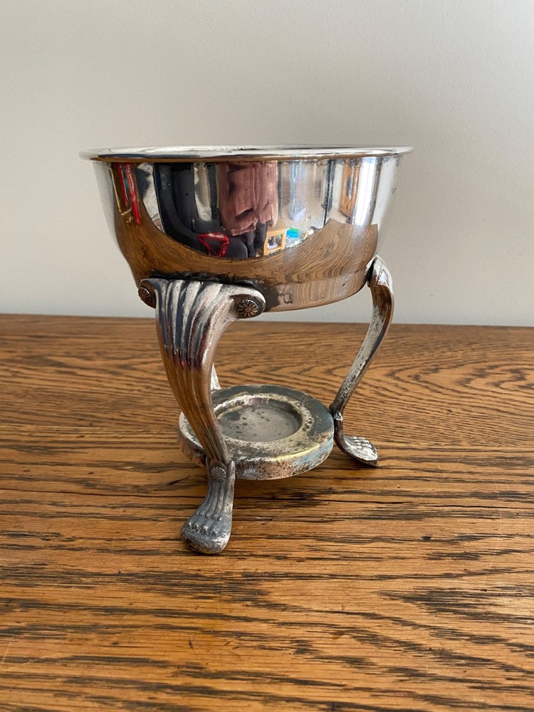 VINTAGE SILVER PLATE WARMING STAND BY FB ROGERS