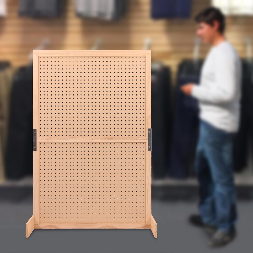Standing Pegboard Display Craft Panel Organizer Screen 32" Wide x 48" High