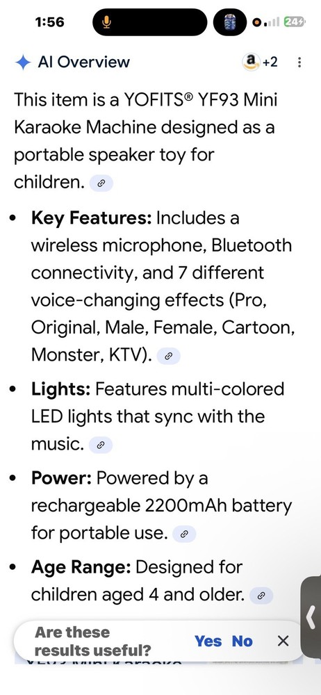 Karaoke Machine with 2 Microphones Bluetooth New