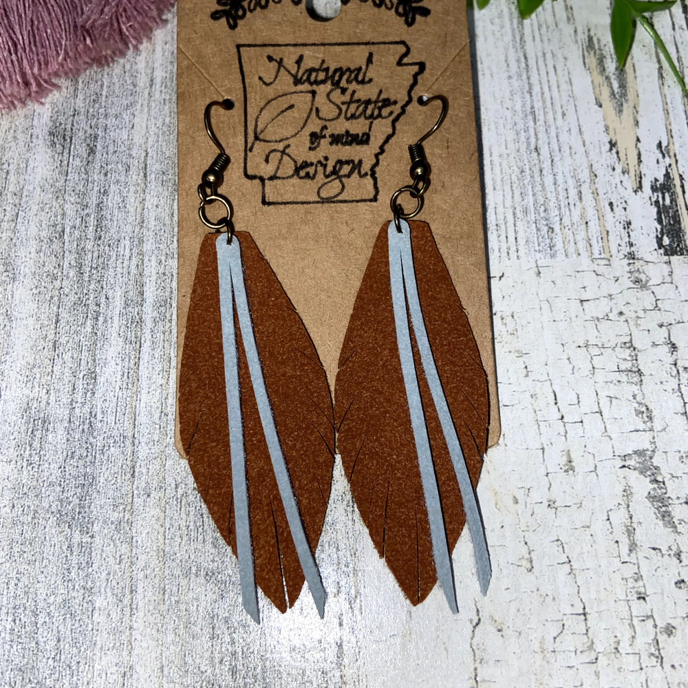 Handmade Boho Felt Dangle Earrings