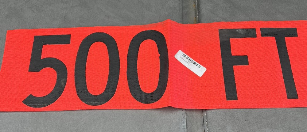 Used Construction Mesh Road Sign 6"x24"