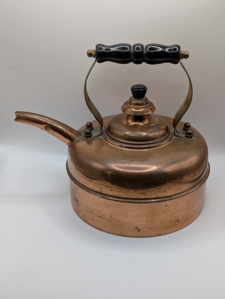 Vintage Simplex Copper Tea Kettle Made in England Pat No 4350