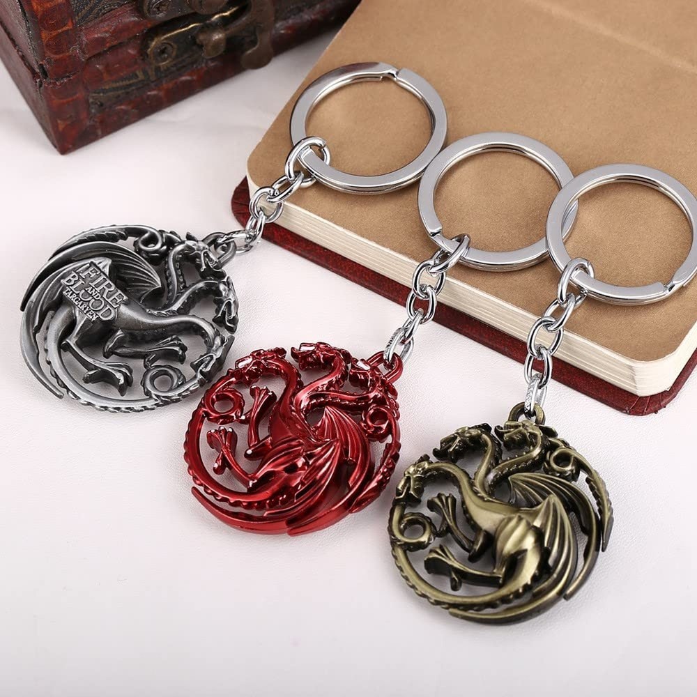 Dragon Key Chain Targaryen Key Chain Red