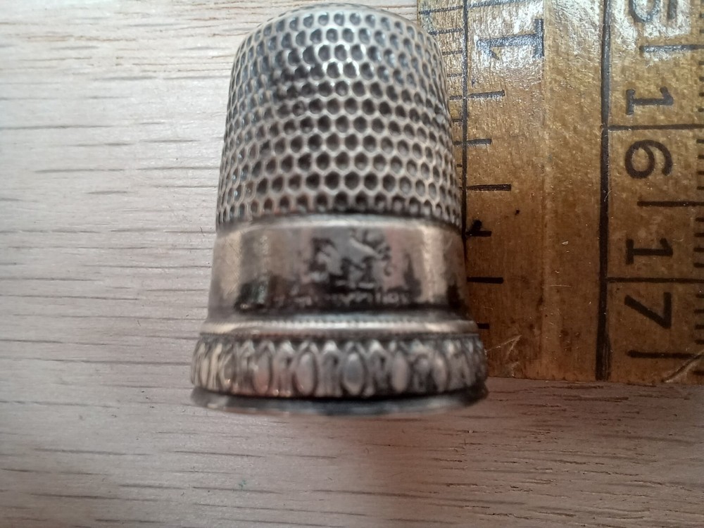 Vintage Sterling Silver Thimble #11 Priscilla Sewing Silver Thimble