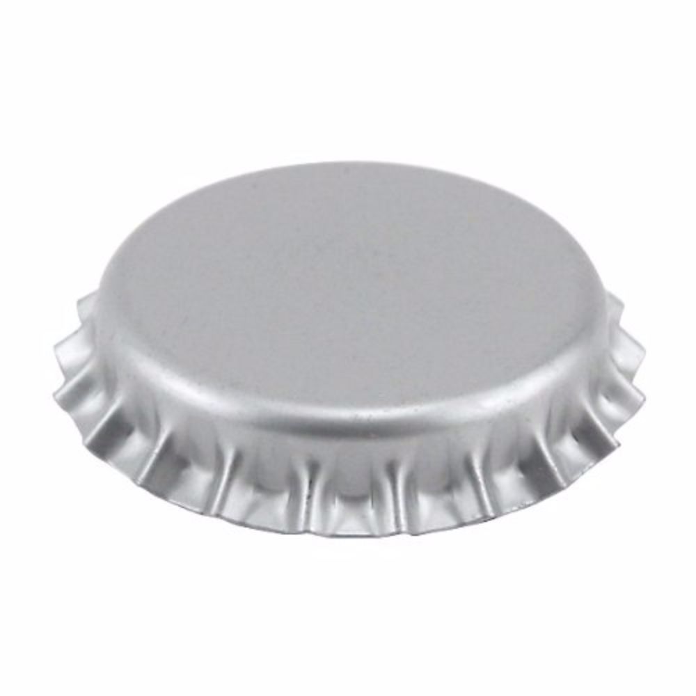 Beer Bottle Crown Caps - (Silver)