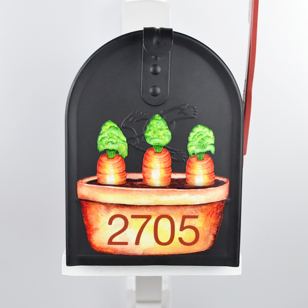 Mailbox Magnet Partial Cover Carrots Plain or with Address Nbrs