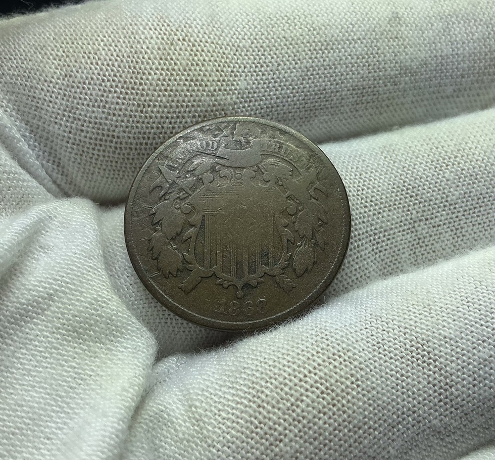 1868 two cent piece 2c - free shipping D308