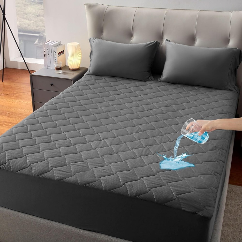 Waterproof Mattress Protector Pad Queen Machine Washable, Breathable