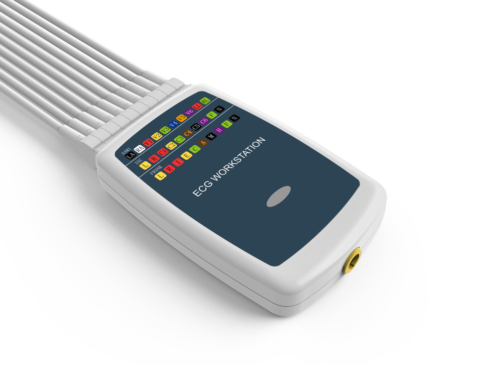 Portable 12 Lead Rest ECG Machine PC Based Workstation System Home Use