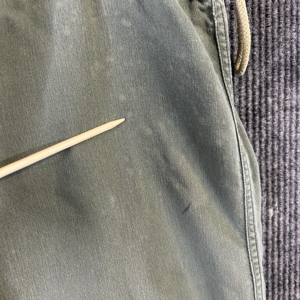 Vintage Military Laundry Bag Long 2 Green Drawstring