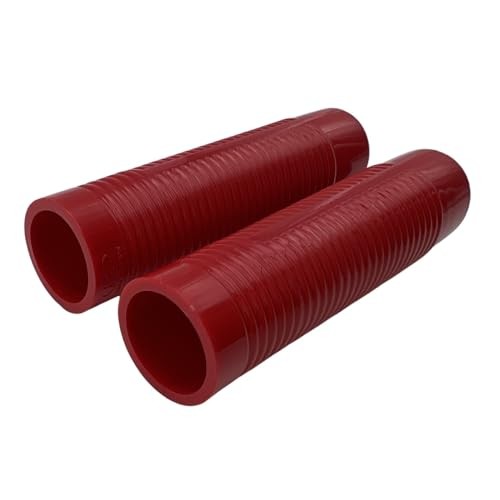 Classic Ribbed Grip for 1" Handle Bar, Red - 1 Pair