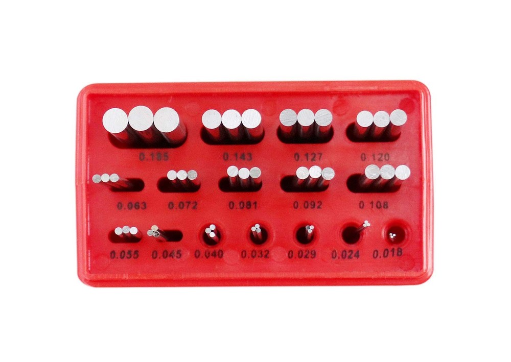 U.S. and Metric Thread Measuring Wire Set with Thread Measuring Wire Holders,...