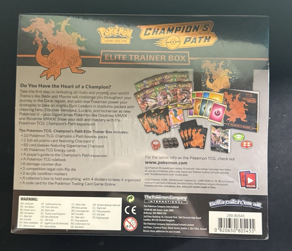 Pokemon Champions Path Elite Trainer Box with protector