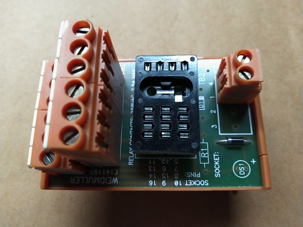 Weidmuller RS18A 4PDT Relay Socket with Diode
