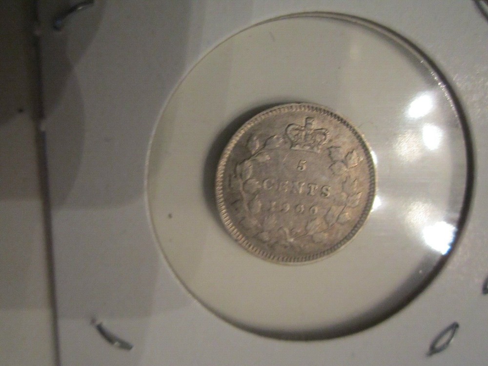 1900 CANADA FIVE CENTS COIN - SILVER - BBA17