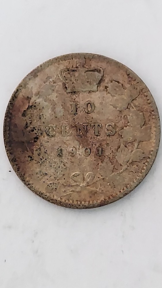 1901 Canada 10 Cent Silver, .925 Silver