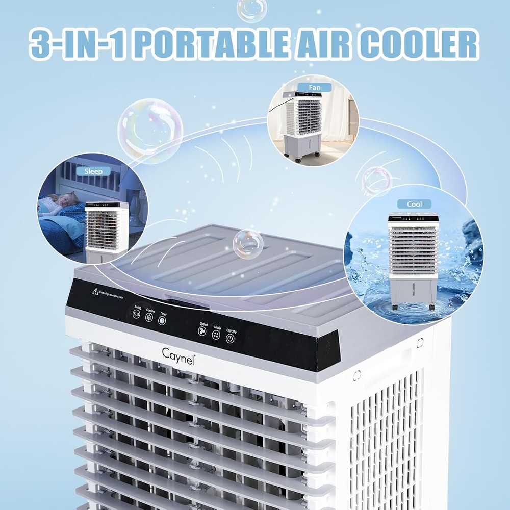 8 GallonEvaporative Air Cooler Conditioner Touch Screen & Remote Control 12-Hour