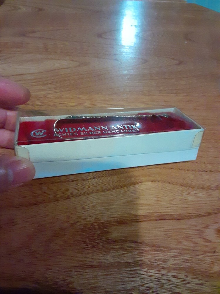 Widmann Antik 835 Silver Sugar Tong Handmade In Box
