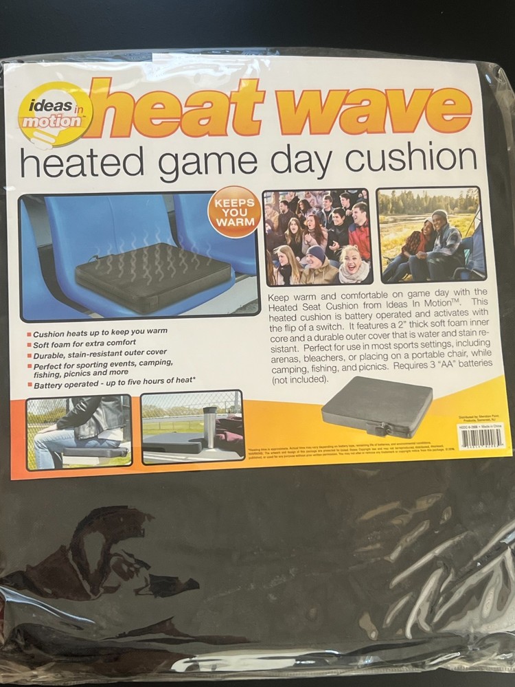 heatwave heated game day cushion
