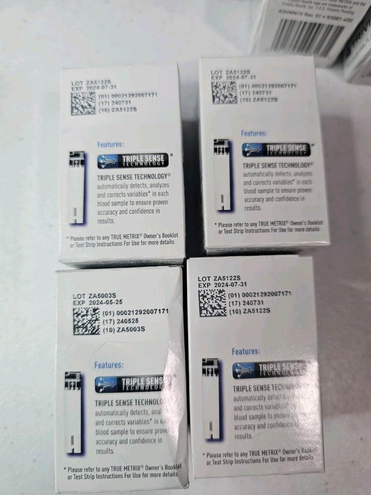 4x50ct True Metrix Test Strips Sealed - EXP. 2024
