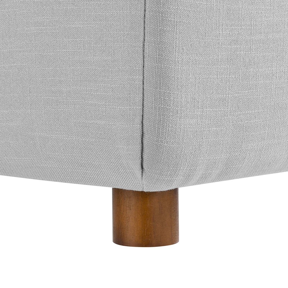 Modway Commix Down Filled Overstuffed Ottoman in Light Gray