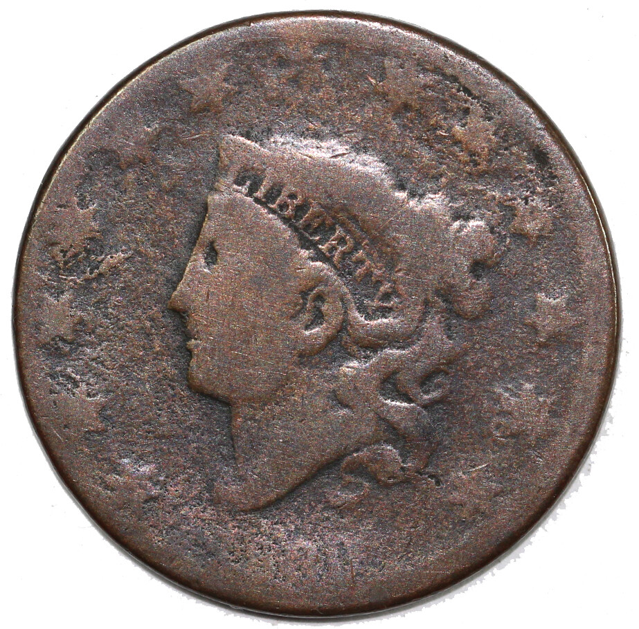 1830 1c N-9 Coronet or Matron Head Large Cent