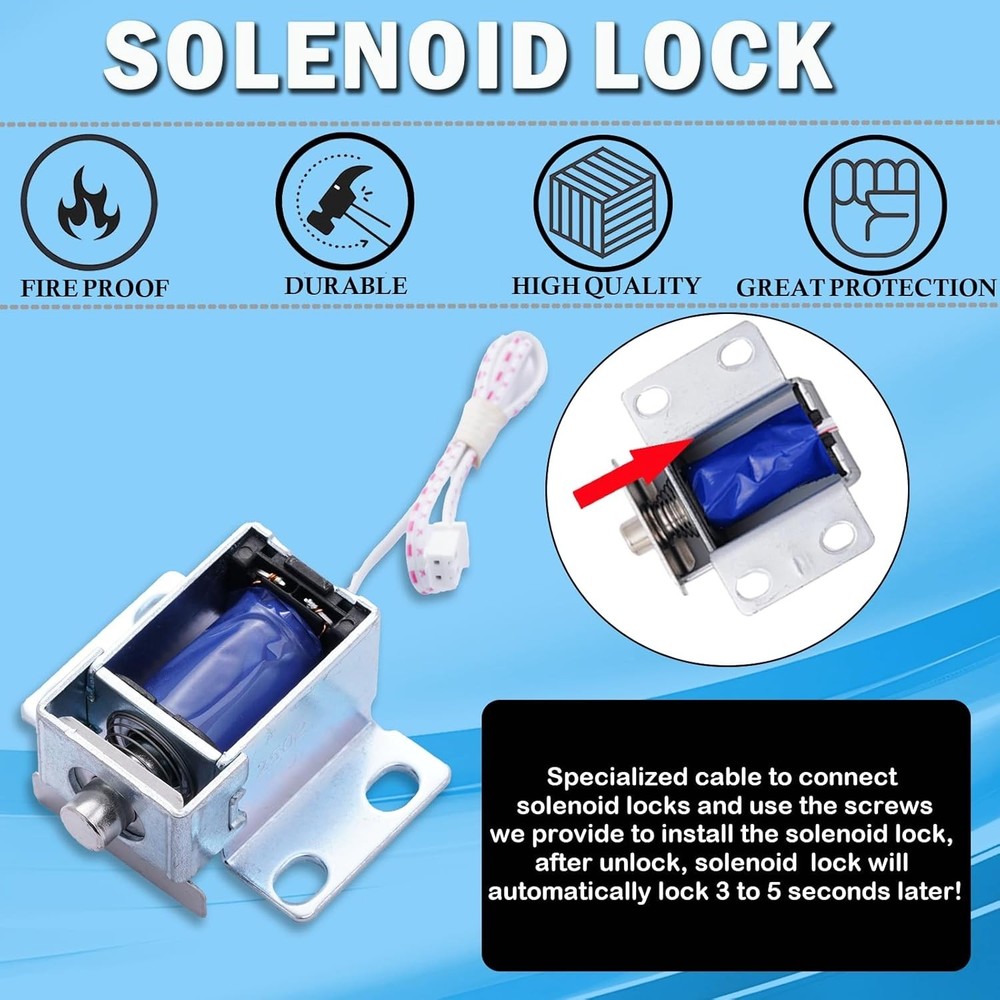 Electronic Gun Safe Lock Replacement Keypad Chrome 14 Pin DIY Security