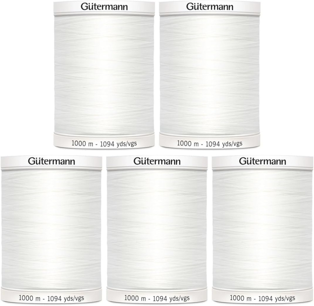 Sew-All Thread 1,094Yd, Nu White - 5 Pack